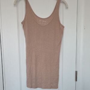 A Pea in the Pod Beige Ribbed Top